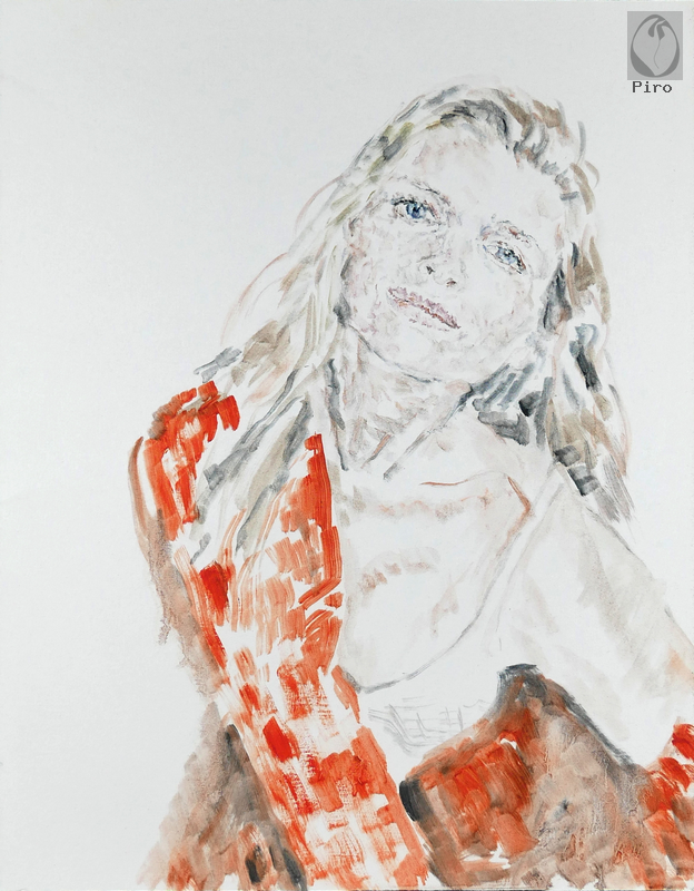oil on paper - olio su carta di Piro